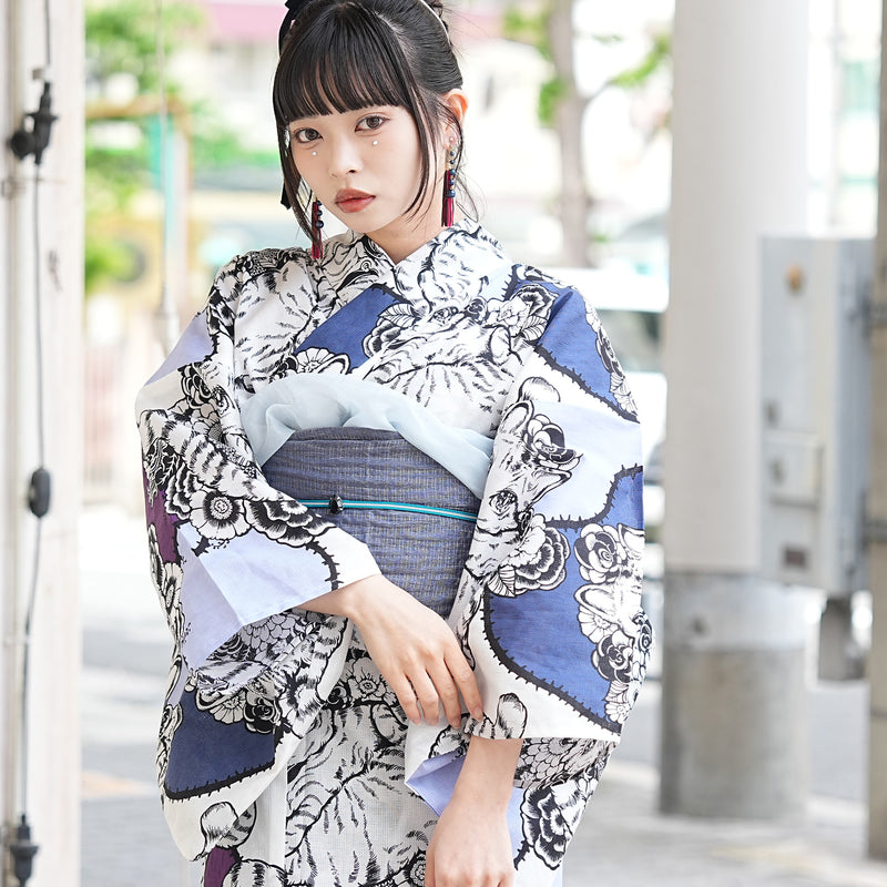 ニコアンティーク×せきやゆりえ 浴衣3点セット（浴衣・帯・下駄