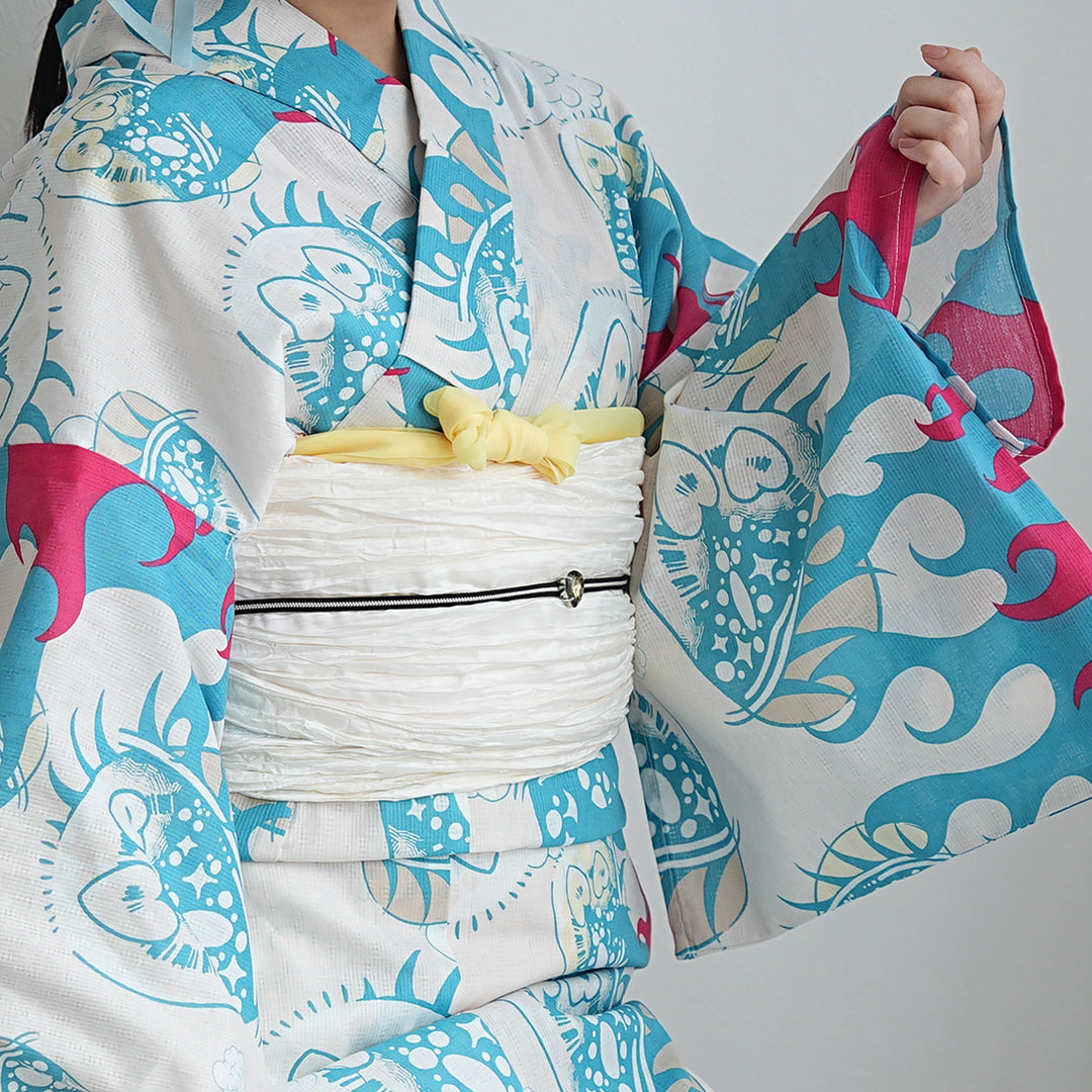 ニコアンティーク×せきやゆりえ 浴衣3点セット（浴衣・帯・下駄