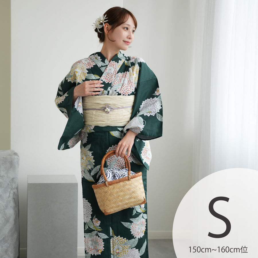 【新品】utatane　浴衣　3点セット　帯　下駄　モノトーン　レディース utatane 浴衣 レディース セット 高級変わり織 浴衣3点セット