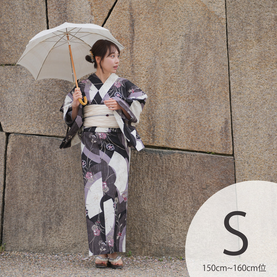浴衣　帯　utatane レトロ　 セット　未使用 utatane 浴衣 レディース セット フリーサイズ 3点セット 浴衣