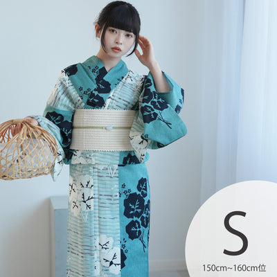 hinari 浴衣　下駄セット Sサイズ KIMONOMACHI 浴衣セット レディース 大人可愛い 浴衣3点セット（浴衣＋