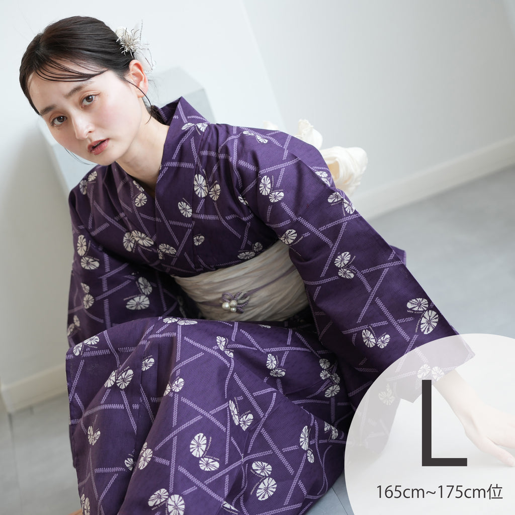 ニコアンティーク 高級変わり織 浴衣3点セット ( ゆかた・帯
