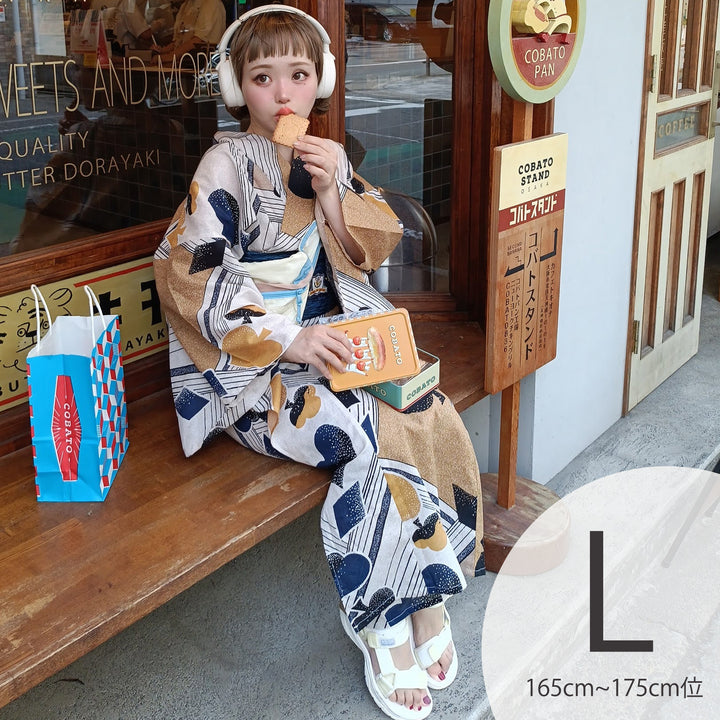 ニコアンティーク 浴衣3点セット（浴衣・帯・下駄）少女エースの