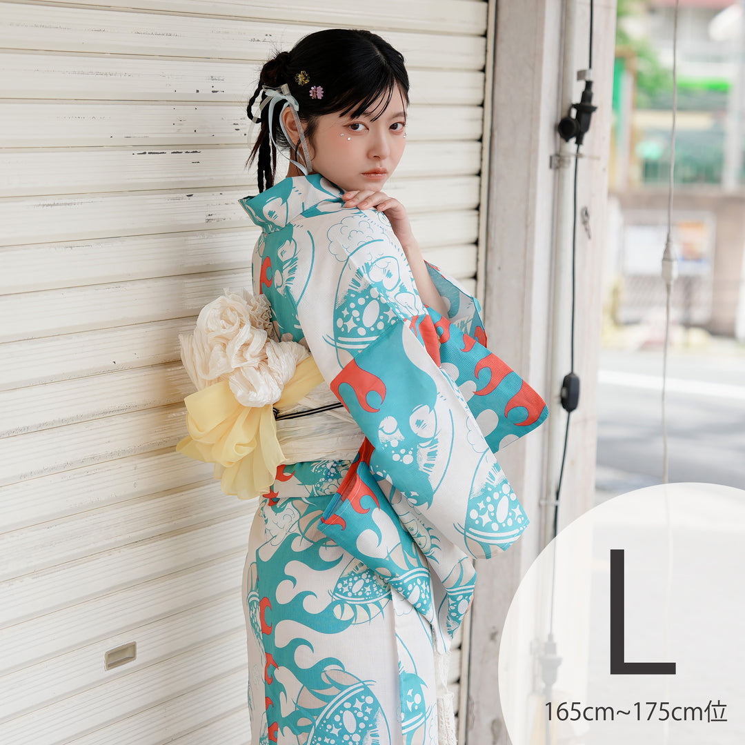 ニコアンティーク×せきやゆりえ 浴衣3点セット（浴衣・帯・下駄