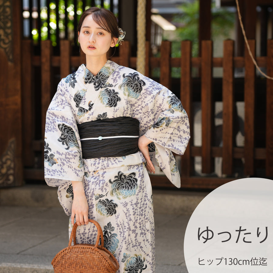 夏着物 浴衣 綿紅梅 兎に雪芝 桜の花 白色 トールサイズ K-5139 ✨💎GRL x 桜庭遥花 x 古澤里紗💎✨ #GRL のモデルとして