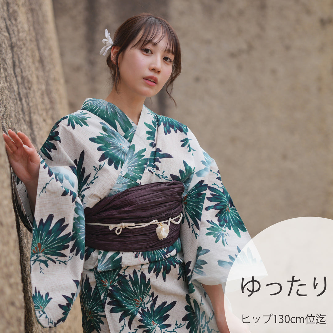 【最終お値下げ】utatane  ウタタネ　変わり織り浴衣  イエロー bc5992-01_1.jpg