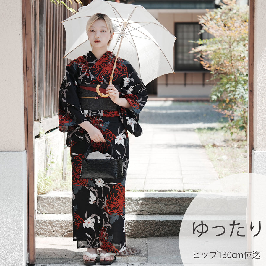 浴衣（百合柄）| utatane［公式］オンラインショップ