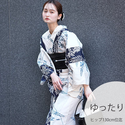 浴衣（藤柄）| utatane［公式］オンラインショップ