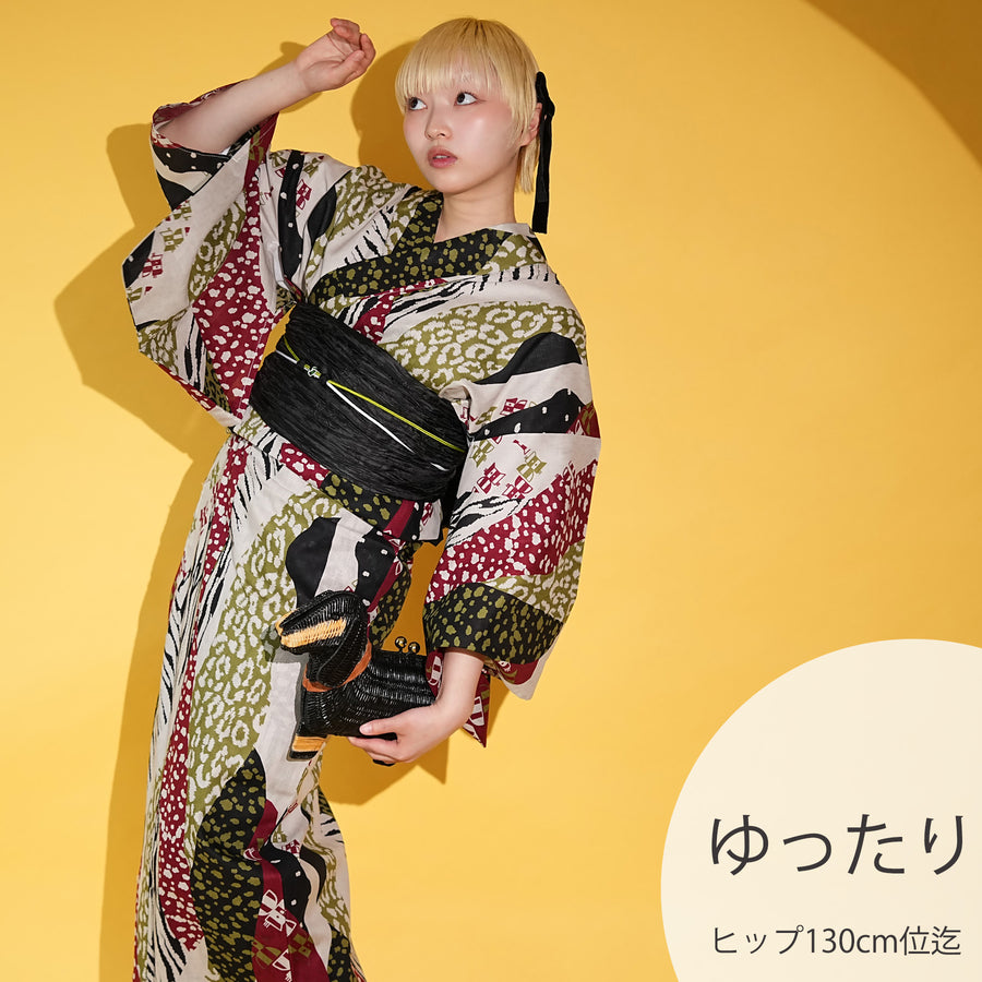 ※お値下げ中【新品未使用】utatane浴衣3点セット♡御所車ミルクジャパネスク 浴衣（レディース3点セット） | utatane［公式］オンラインショップ