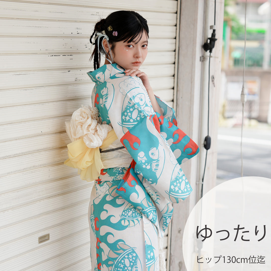 ニコアンティーク×せきやゆりえ 浴衣3点セット（浴衣・帯・下駄
