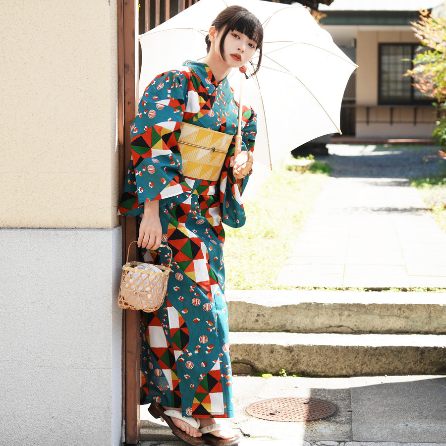【専用です】二部式浴衣　あやめ柄　うたたね+作り帯　パタパタ結び風 浴衣（セパレート／二部式セット） | utatane［公式］オンラインショップ