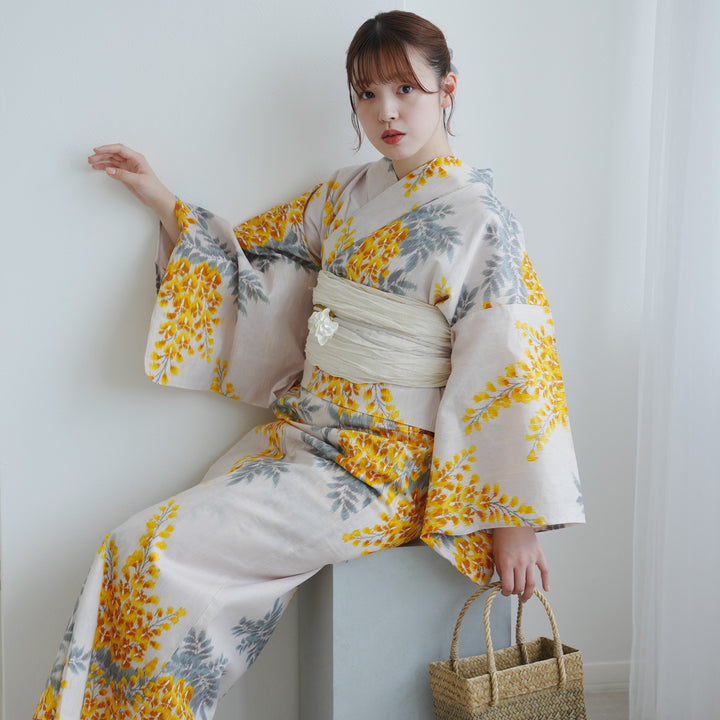 utatane 浴衣 セパレート 帯付き 着付け簡単！セパレート浴衣3点セット（浴衣上下・帯・下駄