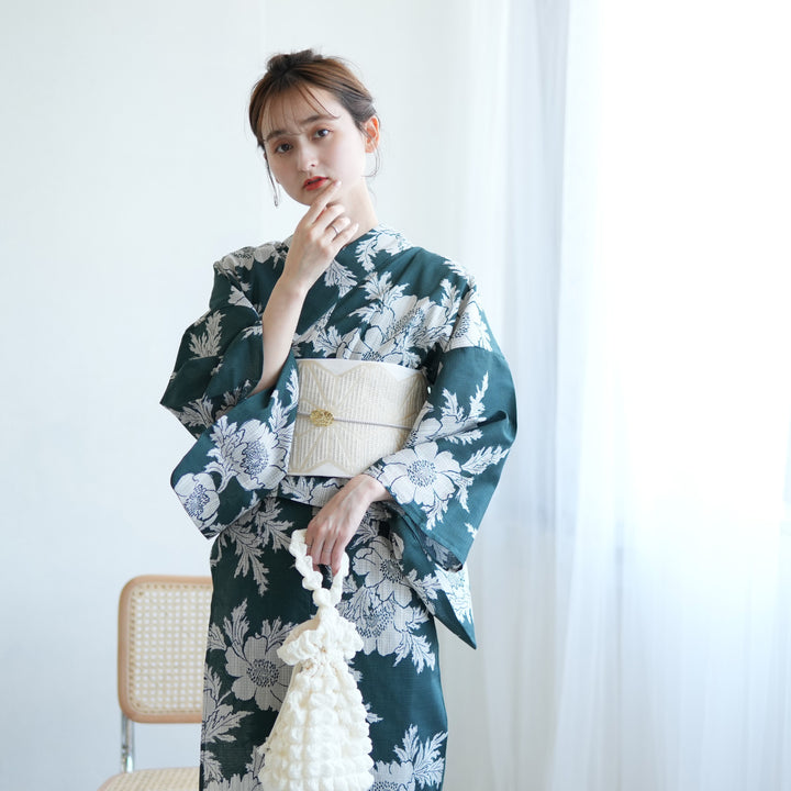 浴衣 帯 下駄 3点セット セパレート浴衣 試着のみ 浴衣 セパレート レディース 浴衣セット 3点 ( ゆかた 作り帯 下駄