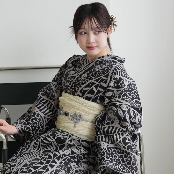 お任せ下駄+お任せ帯白系+お任せ帯締め◆◆高級変わり織り浴衣★優美な金魚柄 5010276911_5_720x.jpg?v=1744963698