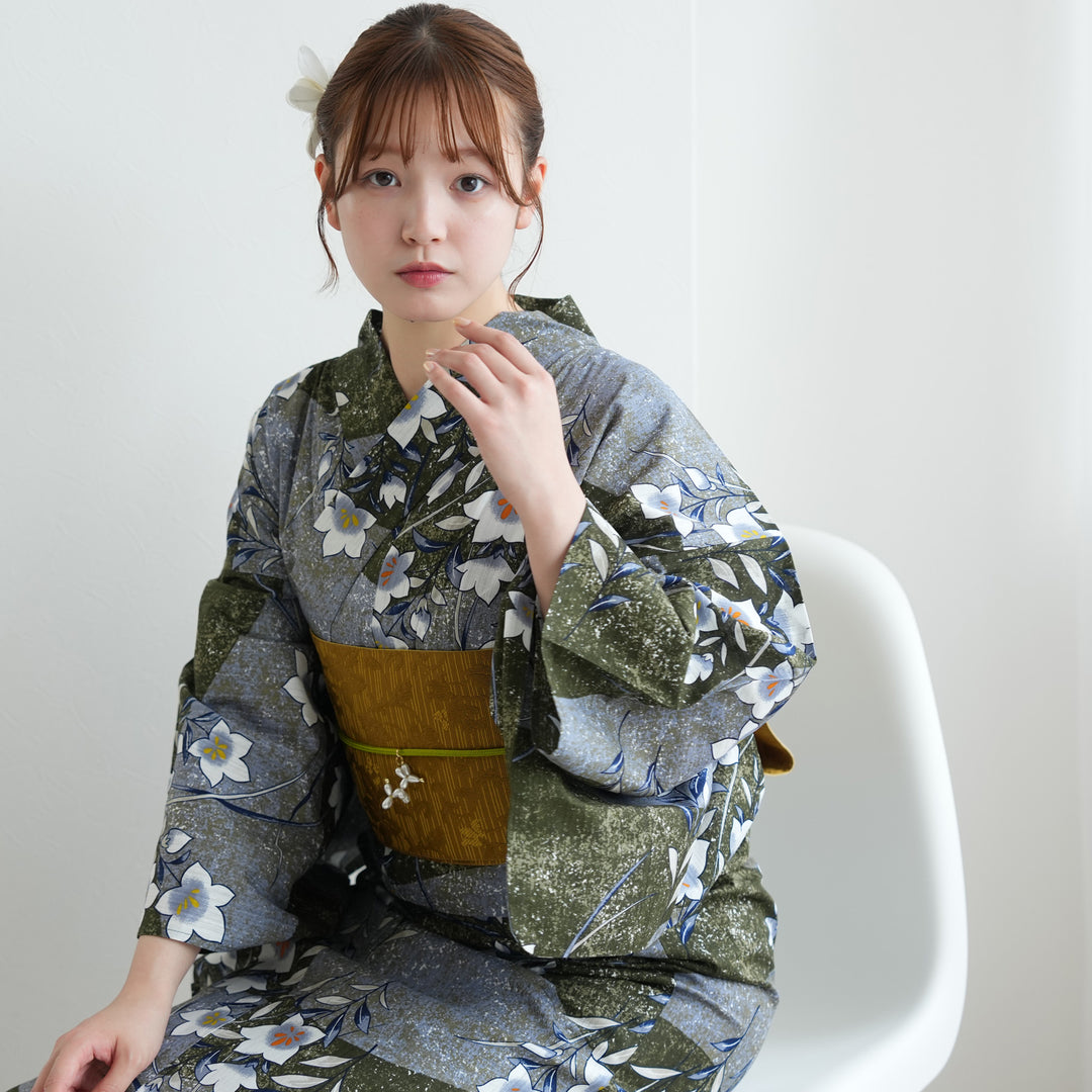 たま　樣専用　変わり織り浴衣　綿　粋な柄＋画像の帯締め　２点合わせて たま 樣専用 変わり織り浴衣 綿 粋な柄＋画像の帯締め 2点