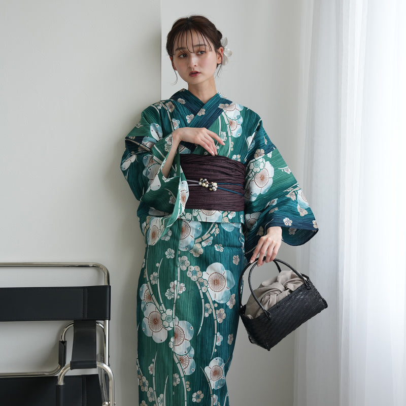 セパレート高級変わり織 二部式浴衣3点セット ( ゆかた上下・帯