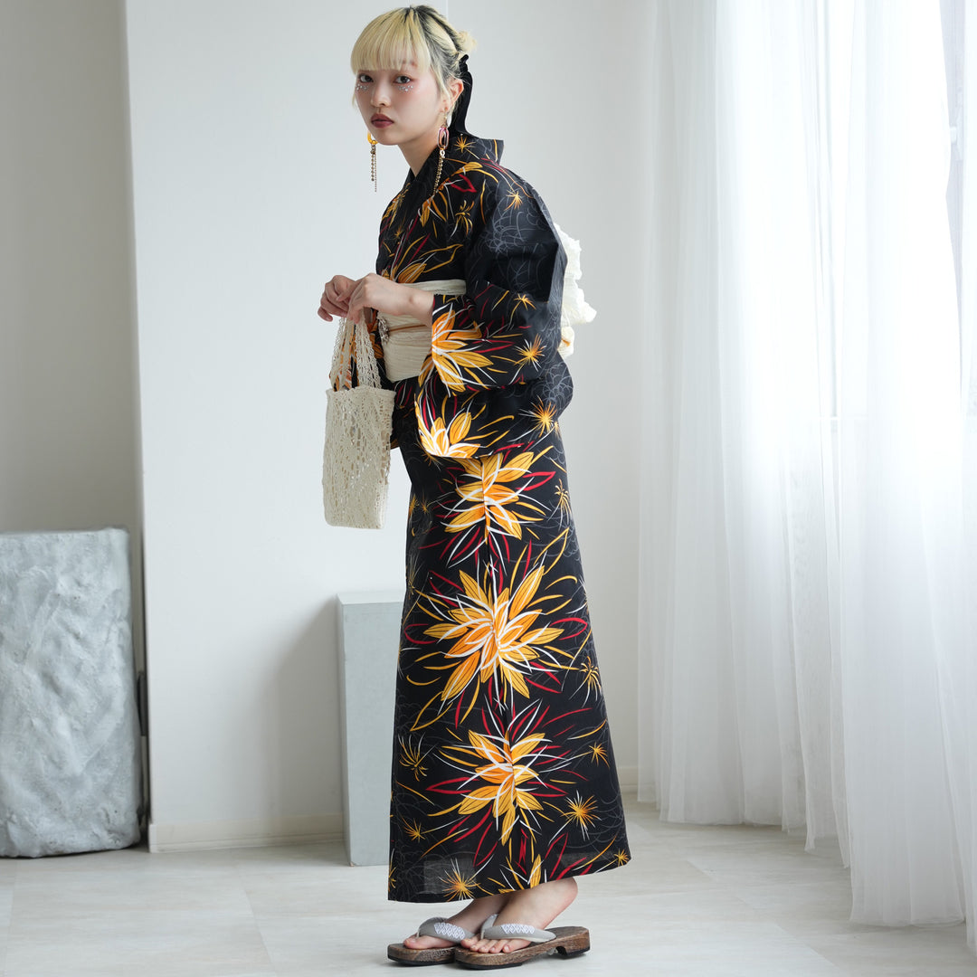 ニコアンティーク セパレート 二部式浴衣3点セット ( ゆかた上下・帯