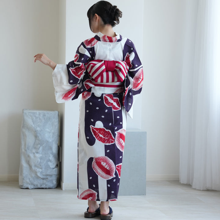 ニコアンティーク セパレート 二部式浴衣3点セット ( ゆかた上下・帯