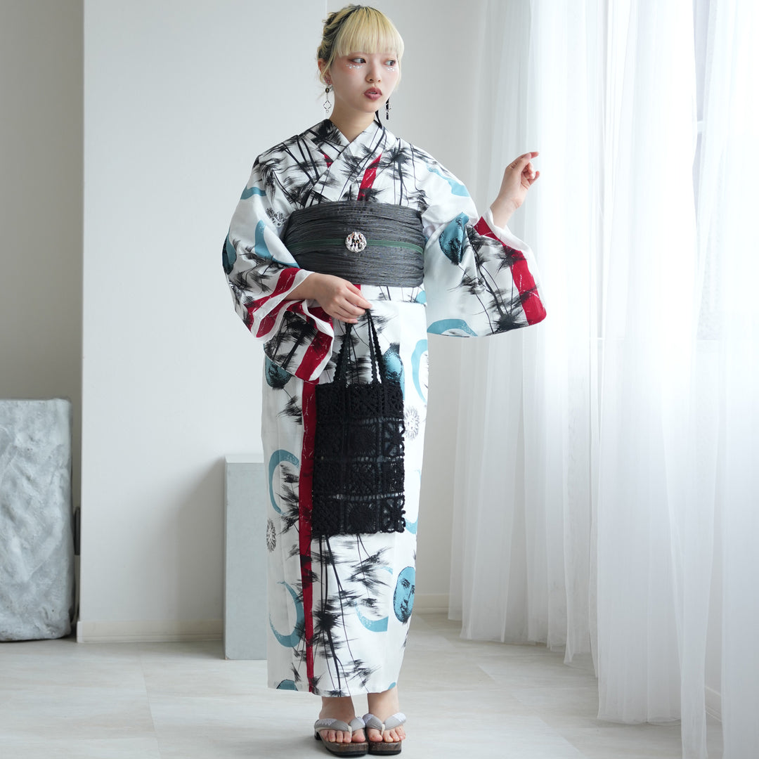 ニコアンティーク セパレート 二部式浴衣3点セット ( ゆかた上下・帯