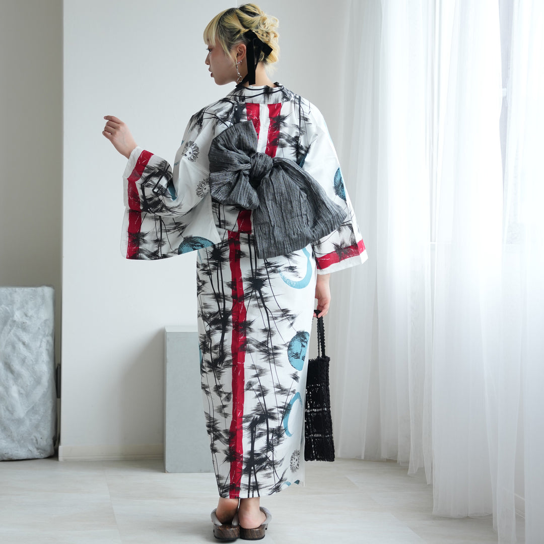 ponpokoやこたん様 浴衣　反物　未使用品　レア　アンティーク　相撲甚句 ニコアンティーク セパレート 二部式浴衣3点セット ( ゆかた上下・帯