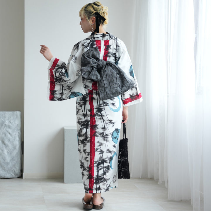 ニコアンティーク セパレート 二部式浴衣3点セット ( ゆかた上下・帯
