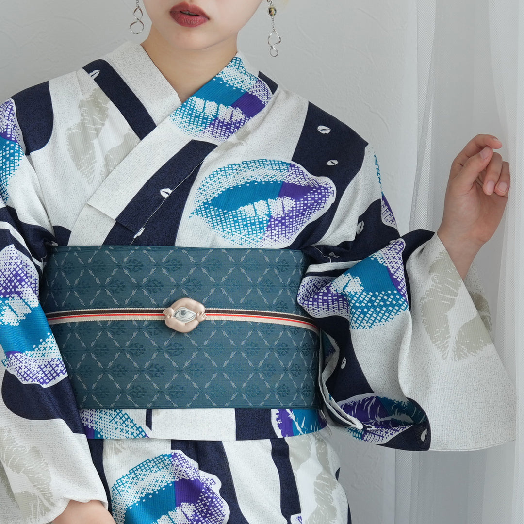 ニコアンティーク セパレート 二部式浴衣3点セット ( ゆかた上下・帯