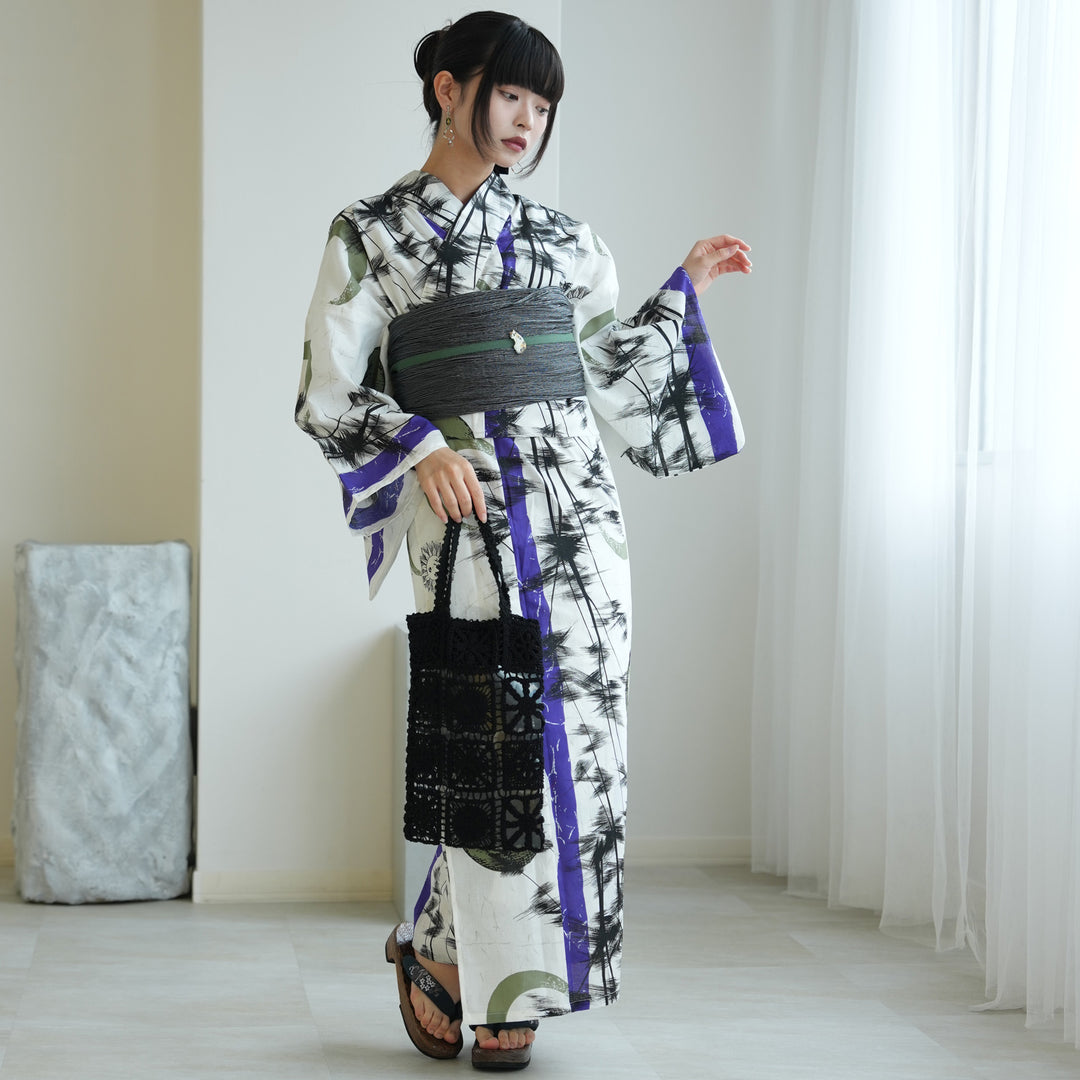 ニコアンティーク セパレート 二部式浴衣3点セット ( ゆかた上下・帯