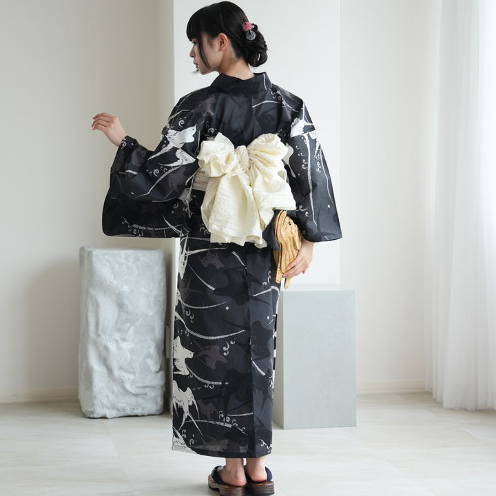 ニコアンティーク セパレート 二部式浴衣3点セット ( ゆかた上下・帯