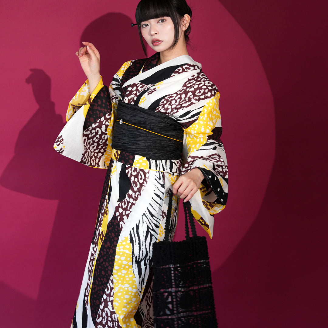 ニコアンティーク セパレート 二部式浴衣3点セット ( ゆかた上下・帯