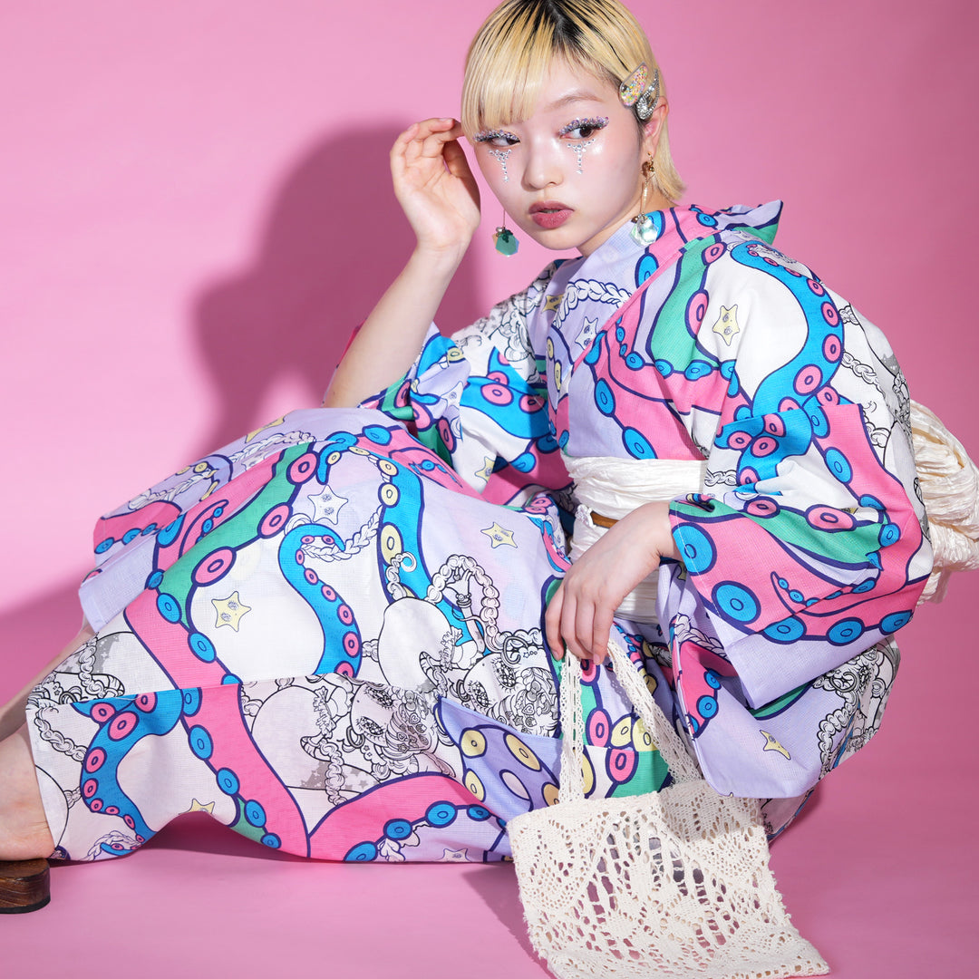 ニコアンティーク×せきやゆりえ セパレート 二部式浴衣3点セット