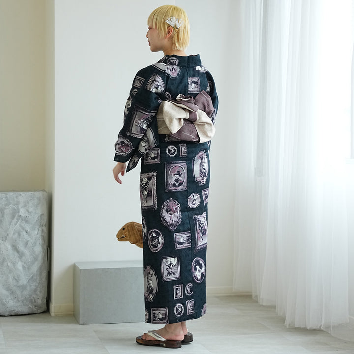 ニコアンティーク セパレート 二部式浴衣3点セット ( ゆかた上下・帯