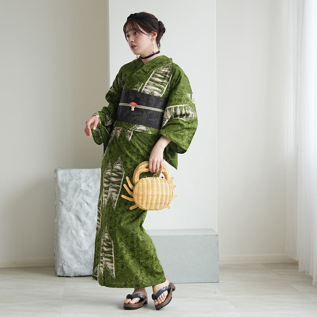 ニコアンティーク セパレート 二部式浴衣3点セット ( ゆかた上下・帯