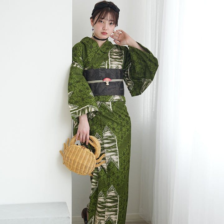 ニコアンティーク セパレート 二部式浴衣3点セット ( ゆかた上下・帯
