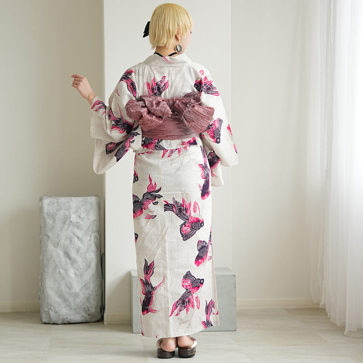ニコアンティーク セパレート 二部式浴衣3点セット ( ゆかた上下・帯