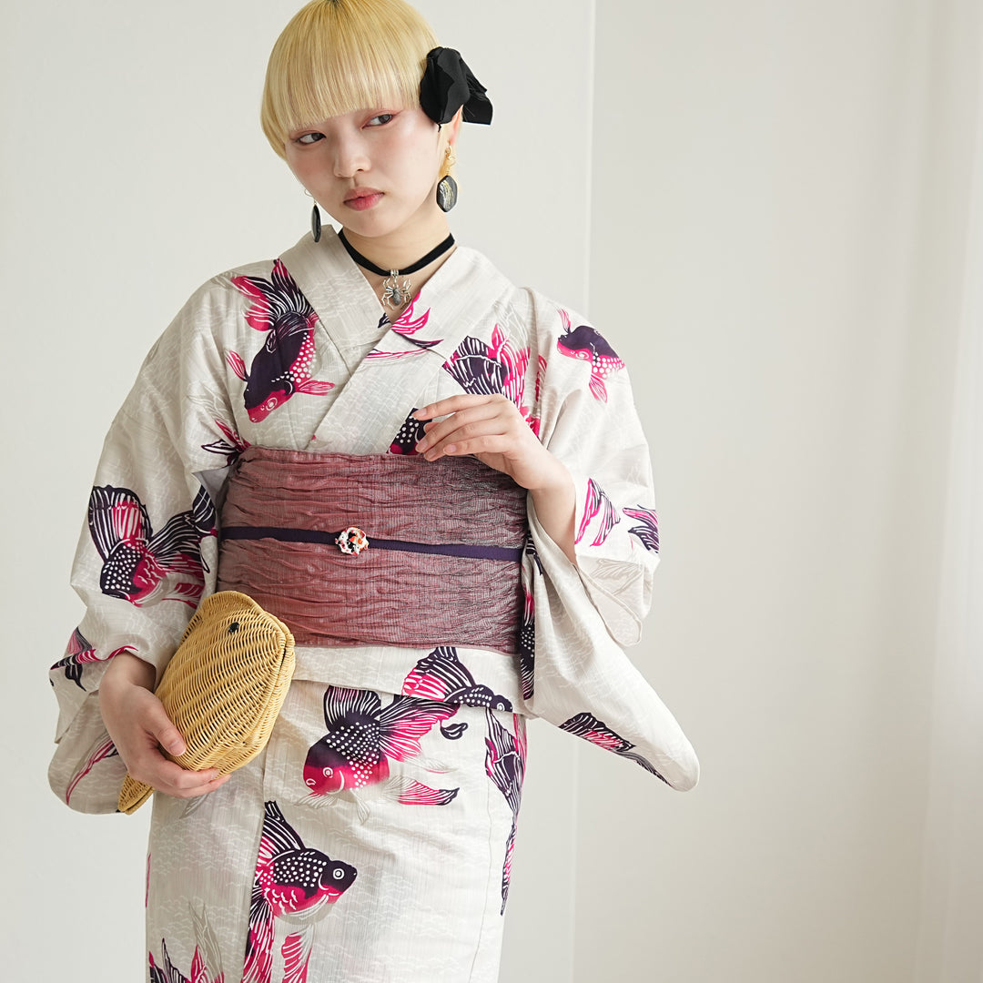 ニコアンティーク セパレート 二部式浴衣3点セット ( ゆかた上下・帯