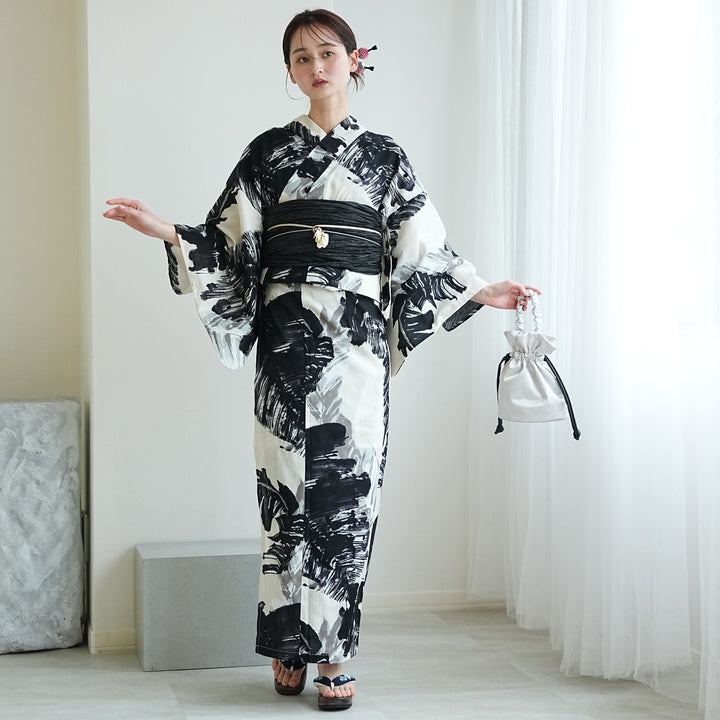 ニコアンティーク セパレート 二部式浴衣3点セット ( ゆかた上下・帯