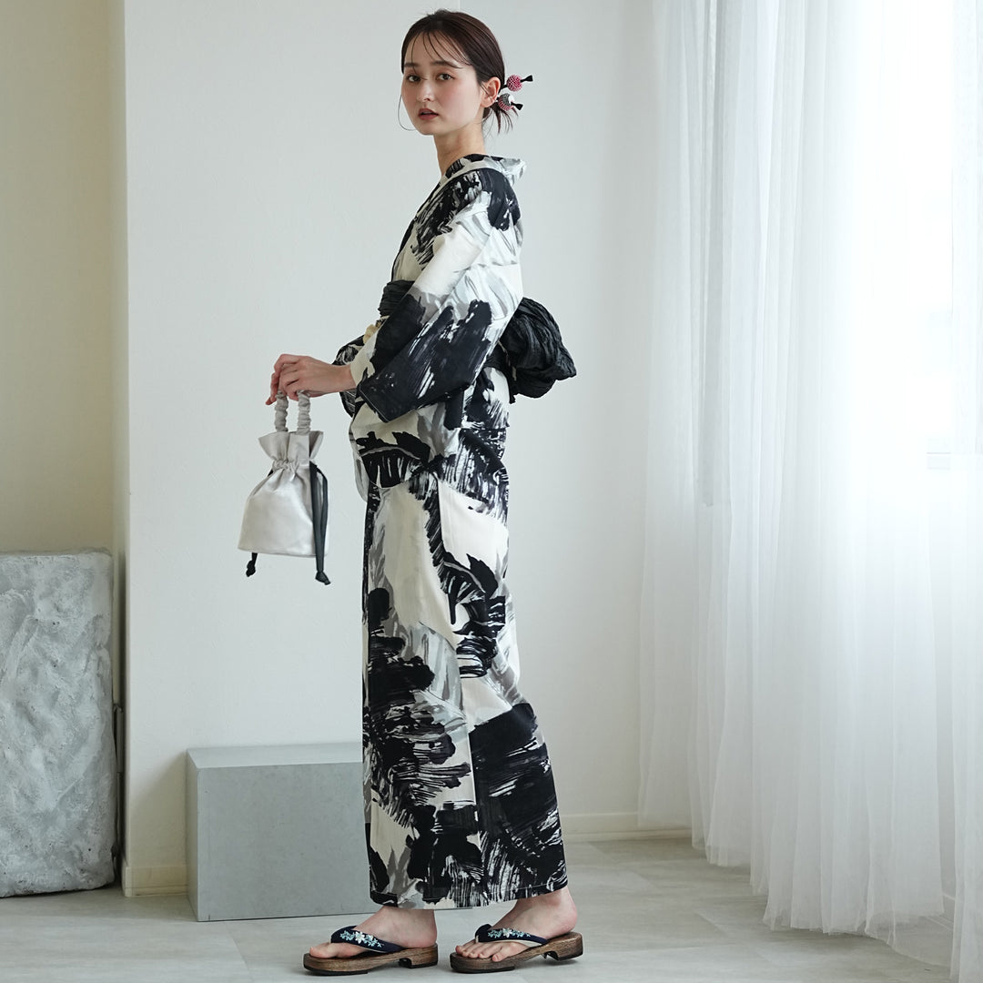 ニコアンティーク セパレート 二部式浴衣3点セット ( ゆかた上下・帯
