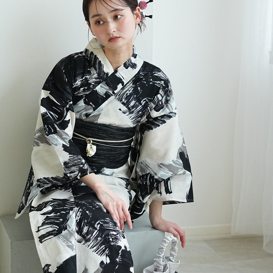 ニコアンティーク セパレート 二部式浴衣3点セット ( ゆかた上下・帯
