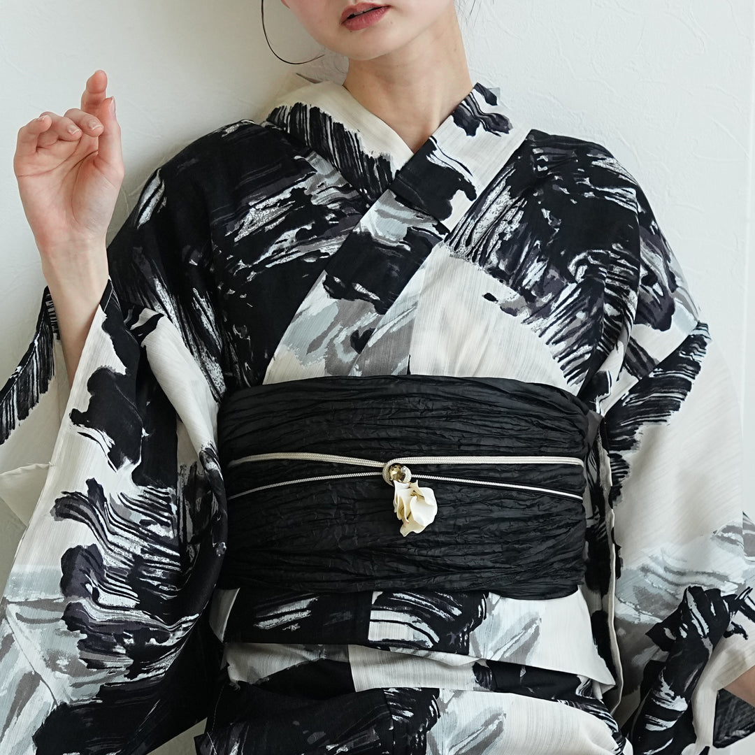 ニコアンティーク セパレート 二部式浴衣3点セット ( ゆかた上下・帯