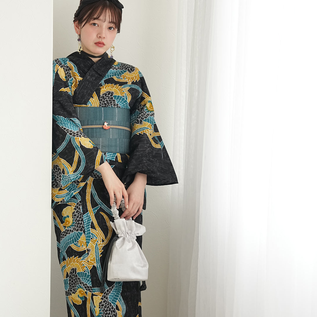 ニコアンティーク セパレート 二部式浴衣3点セット ( ゆかた上下・帯