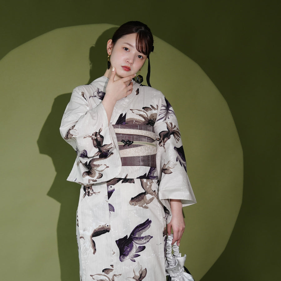 ニコアンティーク セパレート 二部式浴衣3点セット ( ゆかた上下・帯