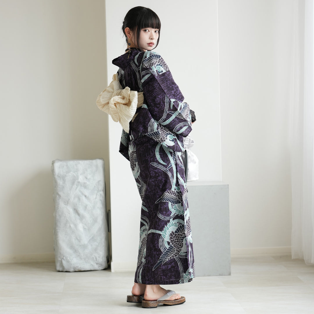 ニコアンティーク セパレート 二部式浴衣3点セット ( ゆかた上下・帯