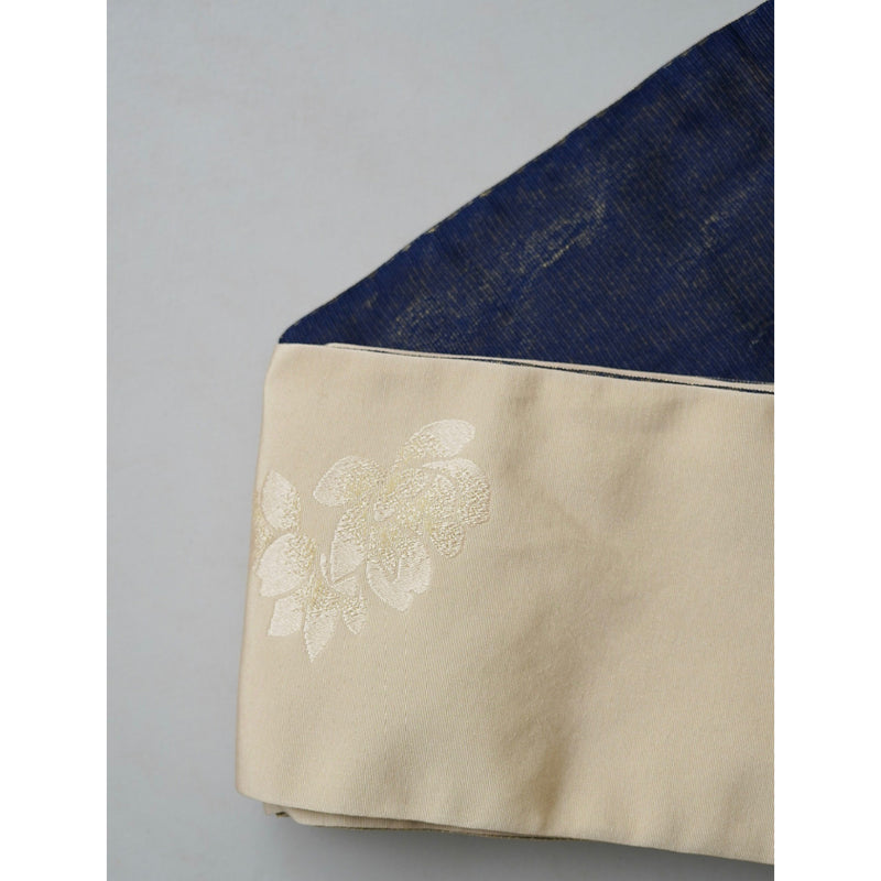 【utatane×Acka.  浴衣4点セット ( ゆかた・帯２点・下駄 ) 鮫小紋と菖蒲 navy】Acka. (@acka_official)オリジナル 限定 コラボ  フリーサイズ 国産生地 国内染色　（5020266111）