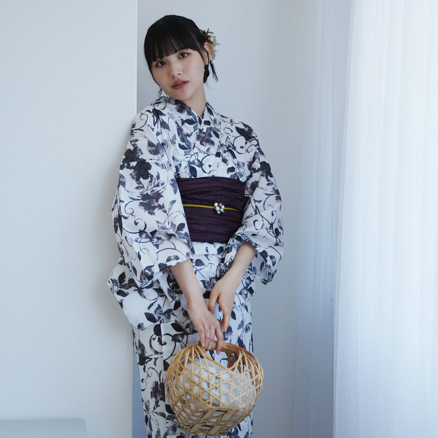 utataneレディース 浴衣 utatane 浴衣 レディース セット 綿麻 浴衣3点セット 先染め