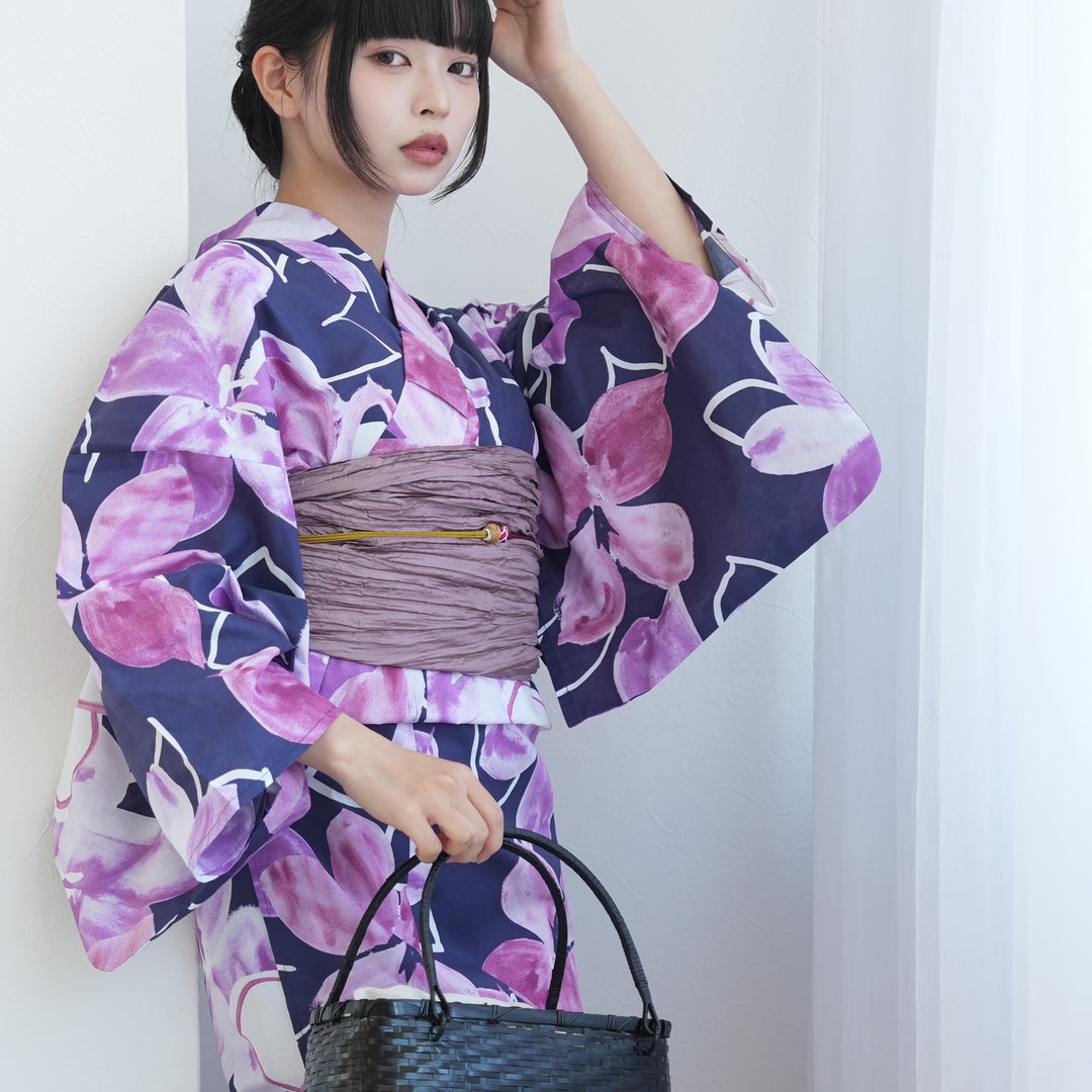 お仕立て上がり 浴衣2点セット (ゆかた・帯) 平成レトロ 秘密の