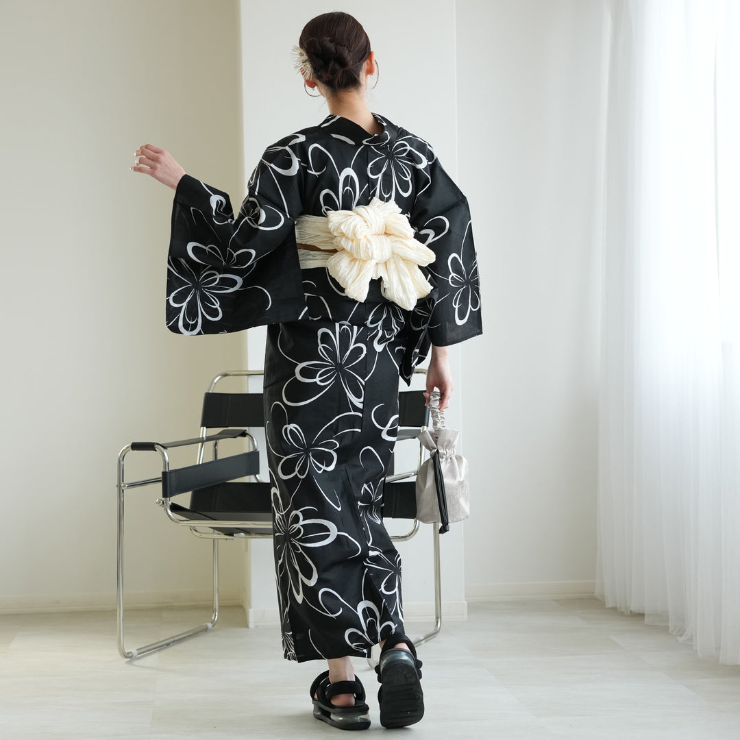 お仕立て上がり 浴衣2点セット (ゆかた・帯) アーバン・モード 宵闇の