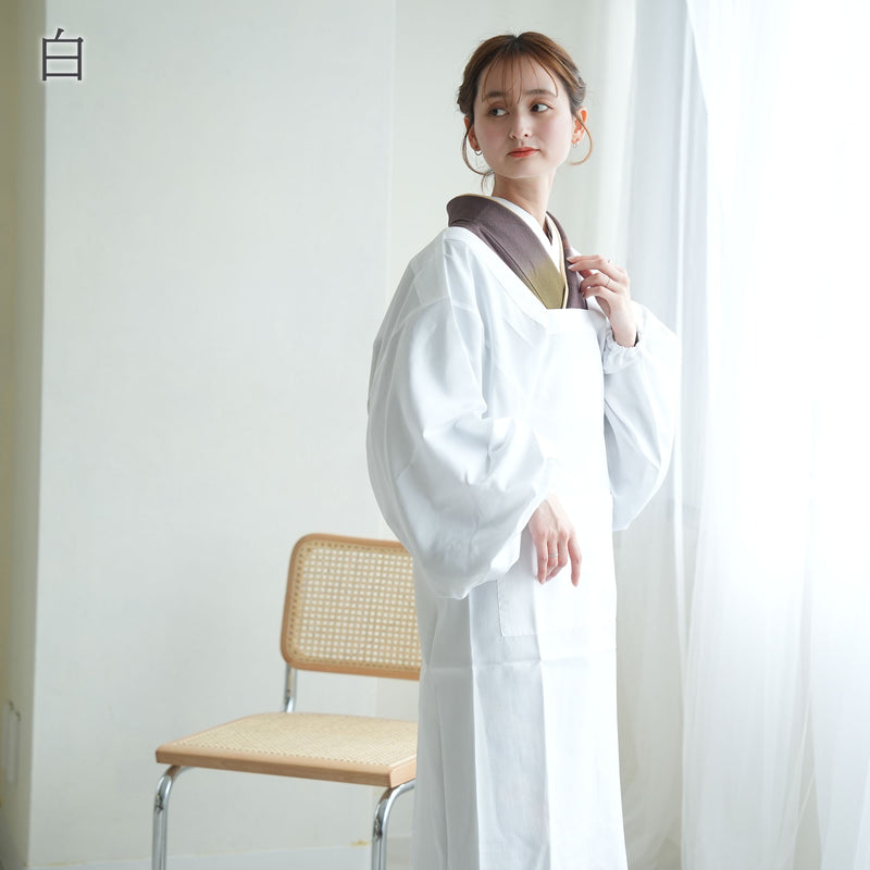 【ロング割烹着 収納ポーチ付】撥水 日本製生地 M・Lサイズ 着物エプロン・かっぽう着 和装小物（5117600101）【取り寄せ品】