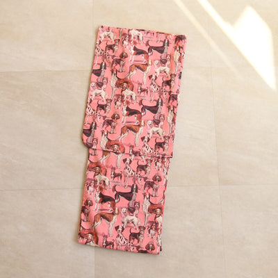 【ニコアンティーク 単衣着物 ドッグ・エキスポ ロゼ】 着物 単品 レトロ レディース ファブリック着物 ピンク 犬 チワワ アフガンハウンド ビーグル シーズー 洗える着物 日本製（5132607400）