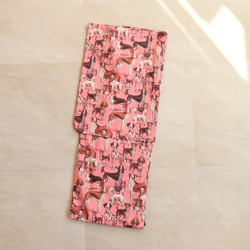 【ニコアンティーク 単衣着物 ドッグ・エキスポ ロゼ】 着物 単品 レトロ レディース ファブリック着物 ピンク 犬 チワワ アフガンハウンド ビーグル シーズー 洗える着物 日本製（5132607400）