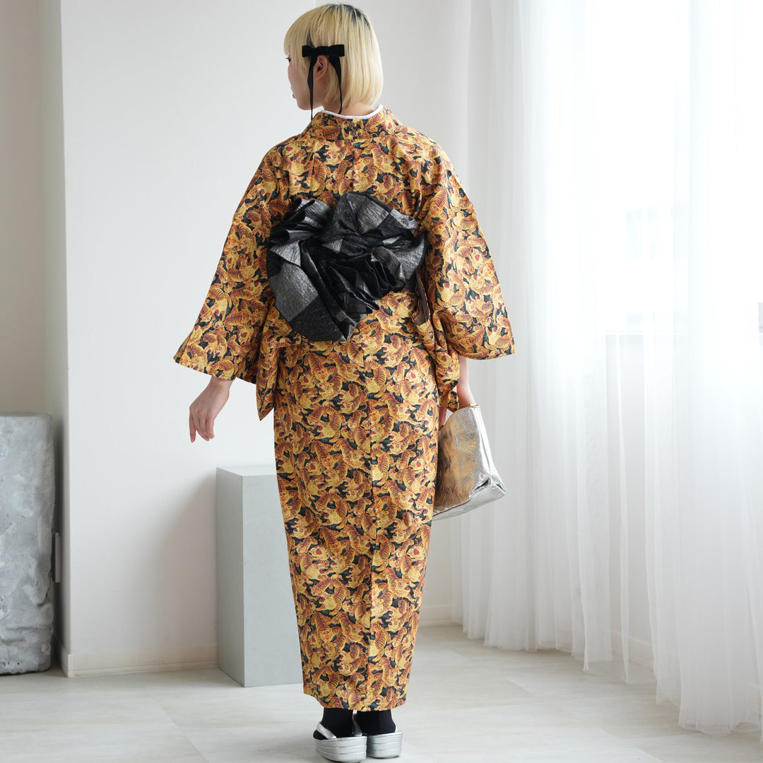 ニコアンティーク 単衣着物 ヒャッコヤコウ】着物 単品 レトロ